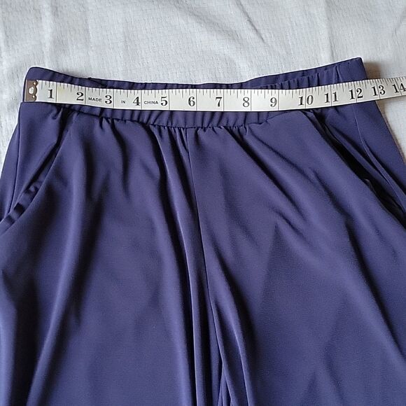 Notations Navy Blue Wide Leg Slacks Small MC - Picture 4 of 7